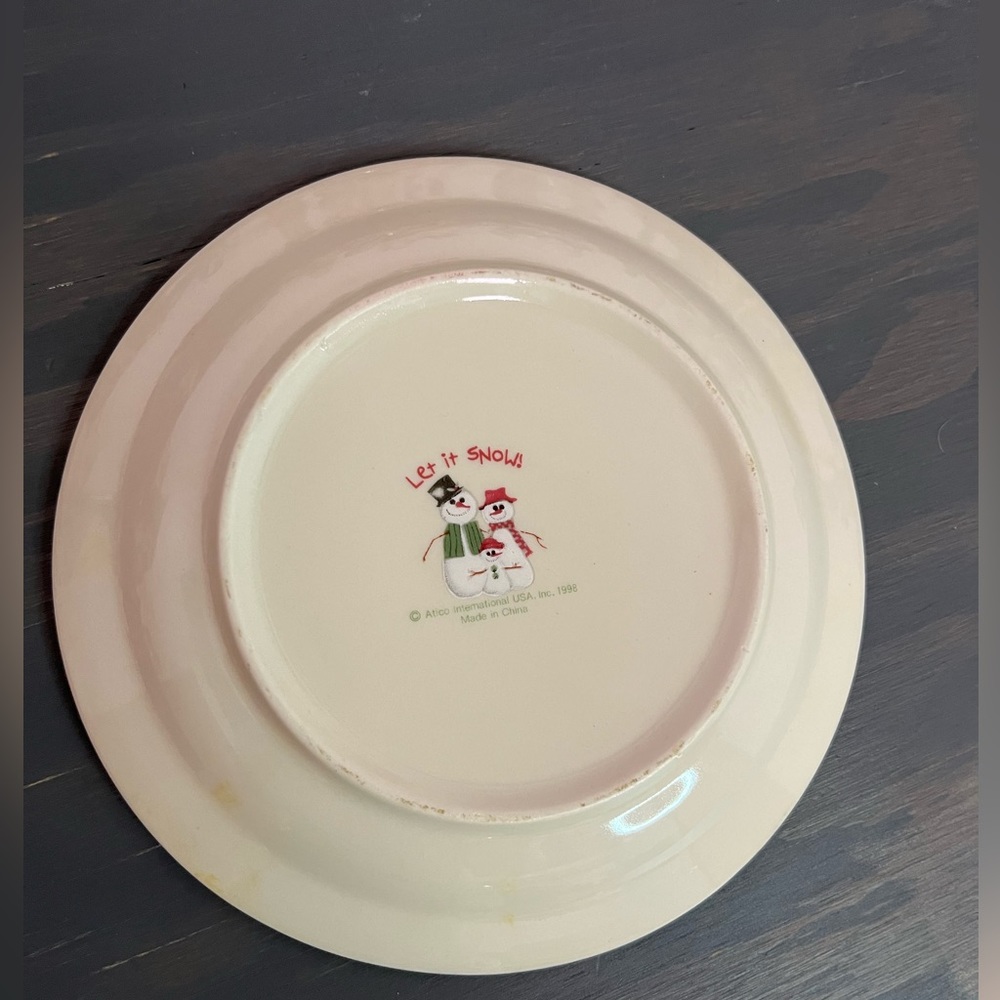 Atico 1998 Let it Snow Salad Plate - Picture 3 of 3